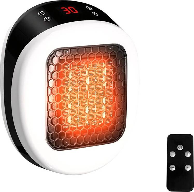 Socket Fan Heater with Remote Control