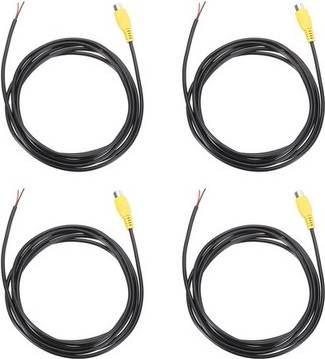 Uxcell 6.6ft Rca To Bare Wire Speaker Cable, Yellow Rca Female Plug, Pack Of 4 2m