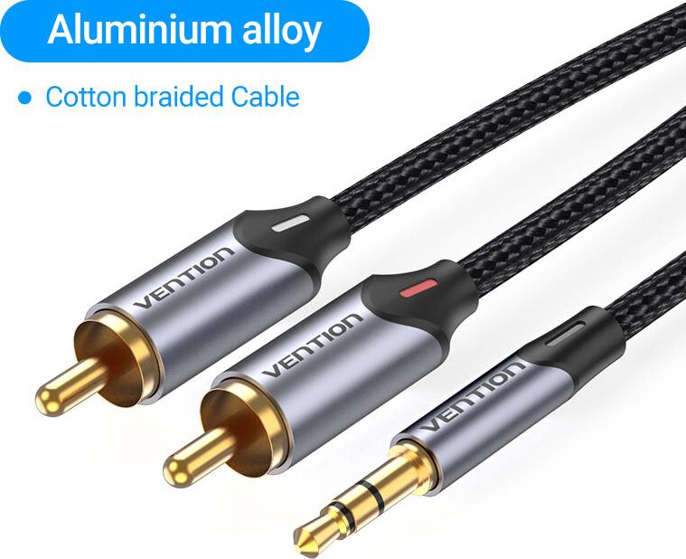 3.5mm To 2 Rca Splitter Audio Cable