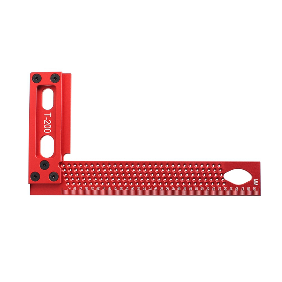 200MM Precision Scale Ruler L-Type Aluminum Alloy Angle Measurer