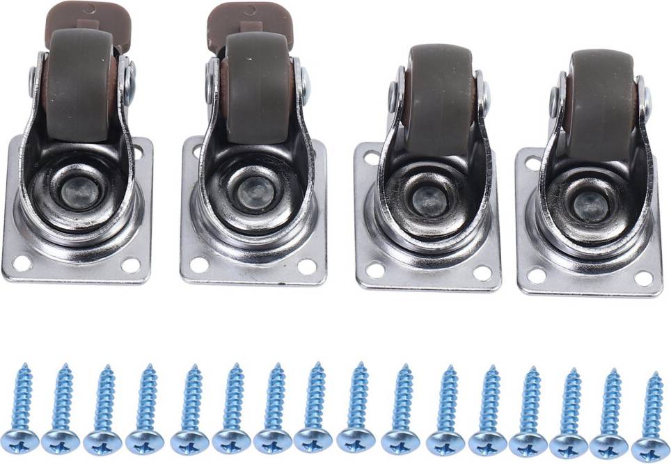 Torribaly 4 Pack 1 Inch Low Profile Casters Set