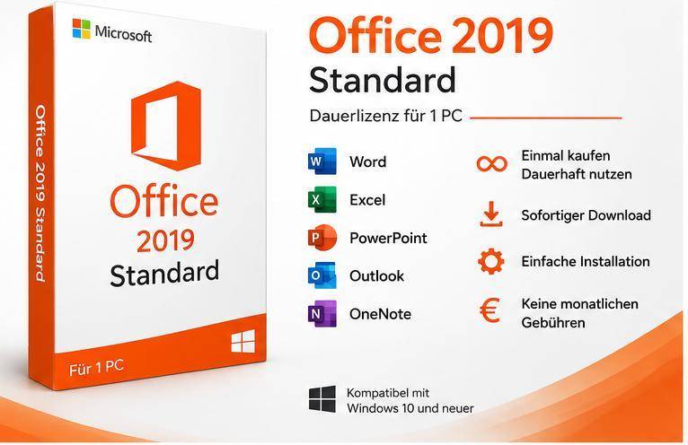 Microsoft word Microsoft Office 2019 Standard Dauerlicenz Word Excel PowerPoint OneNote