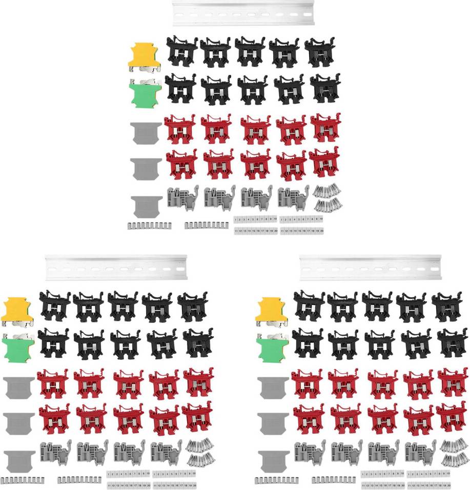 Typecat 3X DIN Rail Terminal Blocks Kit