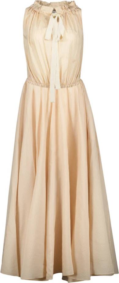 Vestido Largo Robe Longue Seda Rayado - Multicolor