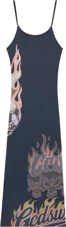GCDS Riders Long Dress - Sort