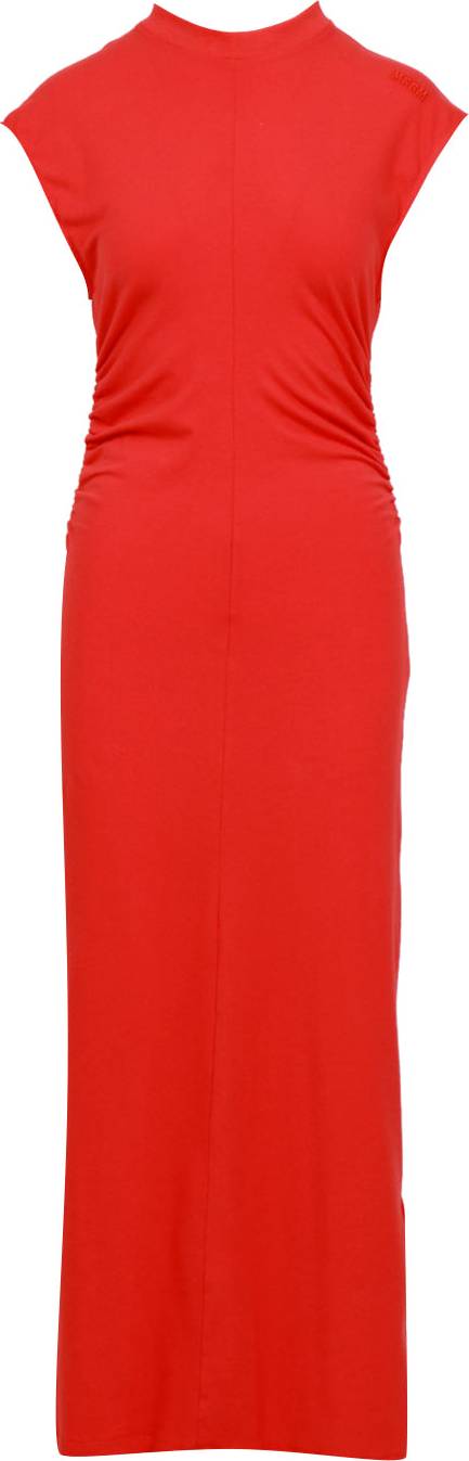 Robe Rouge Coton Col Rond - Red
