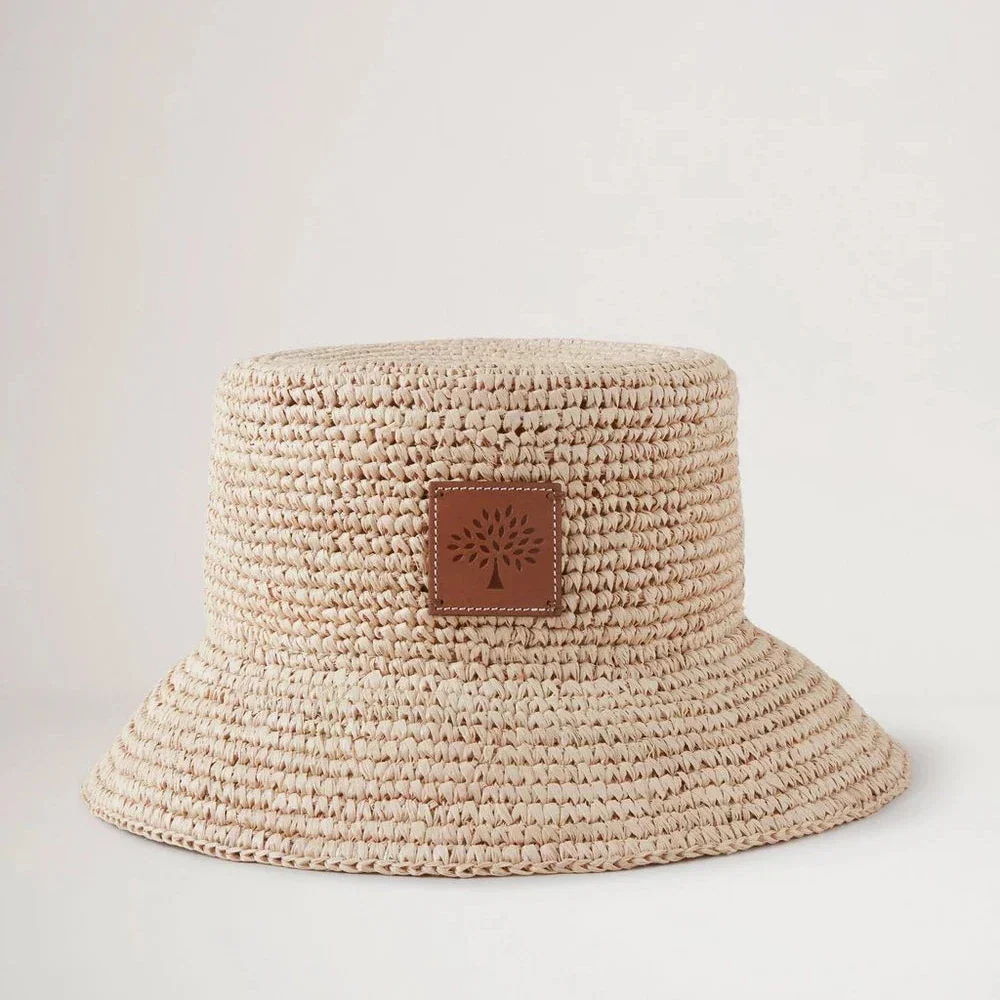Mulberry Summer Raffia Bucket Hat -