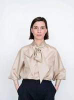 Assembly Line Sewing Pattern Tie Bow Blouse