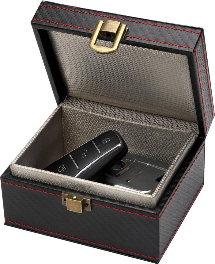 Faraday pouch for car keys Faraday Box for Car Keys Signal Blocking Box