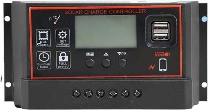 Solar Charge Controller Dual USB LCD Auto Regulator Timer