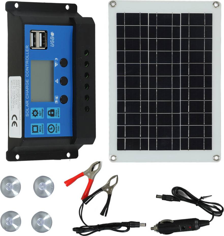 High-Efficiency Solar Charger Long-Term Kit