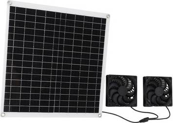 Portable Solar Panel Powered Fan Kit Premium AM9