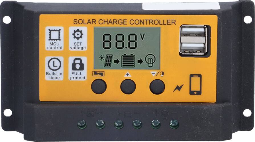 Smart Solar Charge Controller Adjustable PWM Regulator