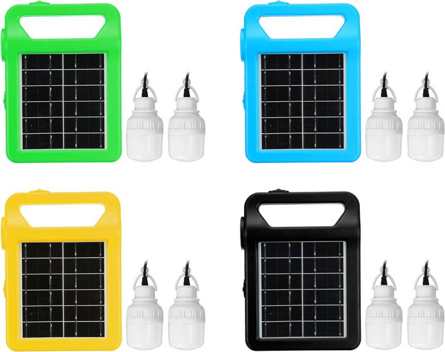 Greenzech 5 In 1 Solar Generator System 2PCS 3W LED Bulb