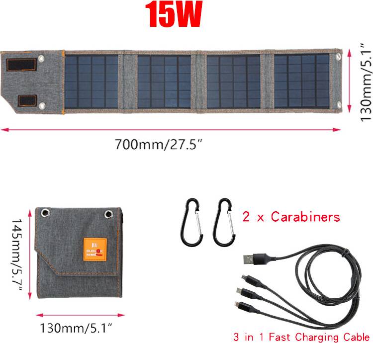 Maxpower 15W Foldable USB Solar Panel