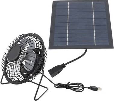 5W Solar Panel Powered Fan Kit