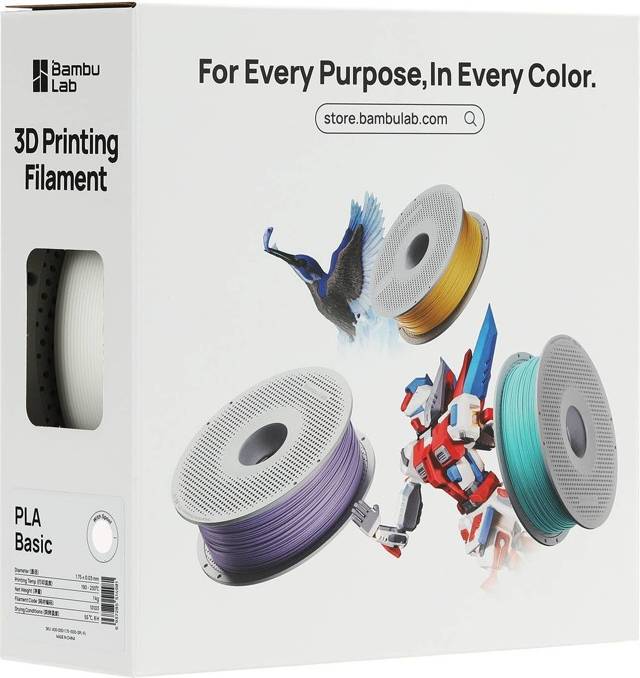 Pla white Bambu lab PLA Basic Jade White with Spool