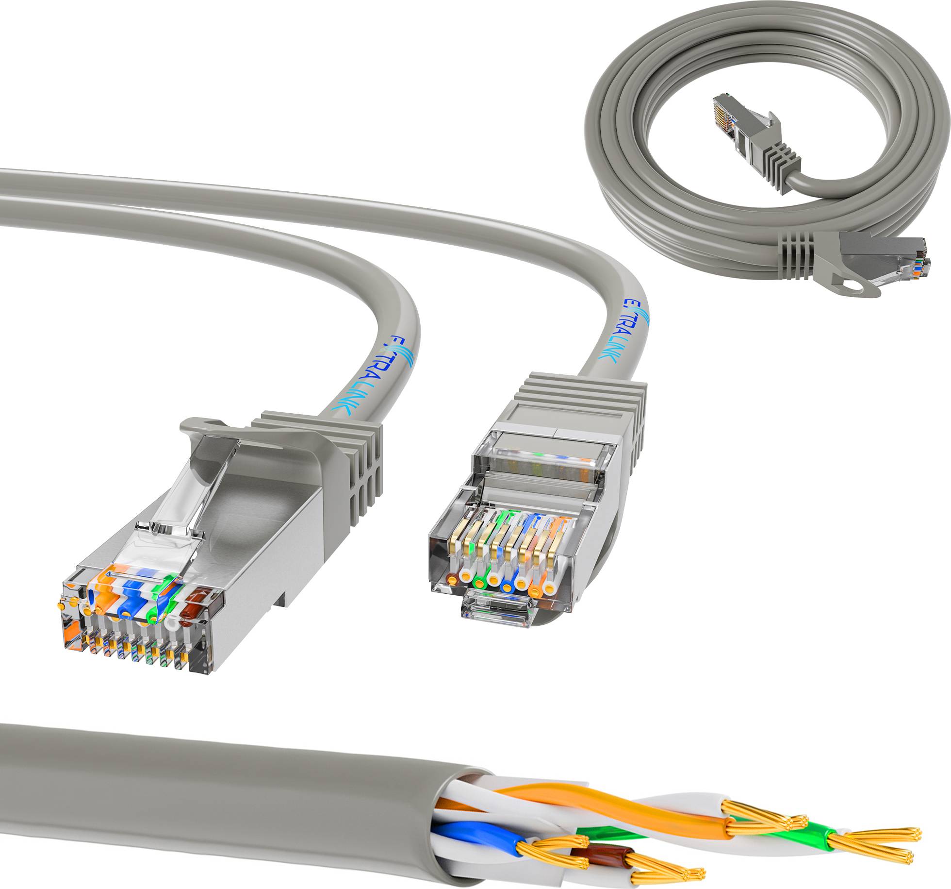 Extralink Patchkabel RJ-45 til RJ-45 1 m 1m