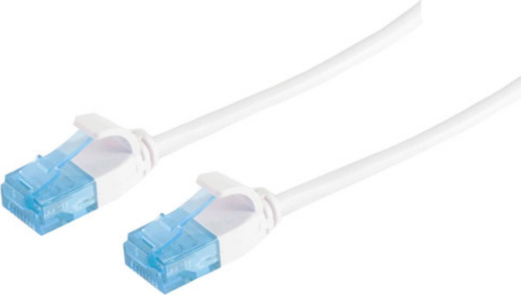 Patchkabel RJ45 UTP 3m Vit CAT6 Slimline