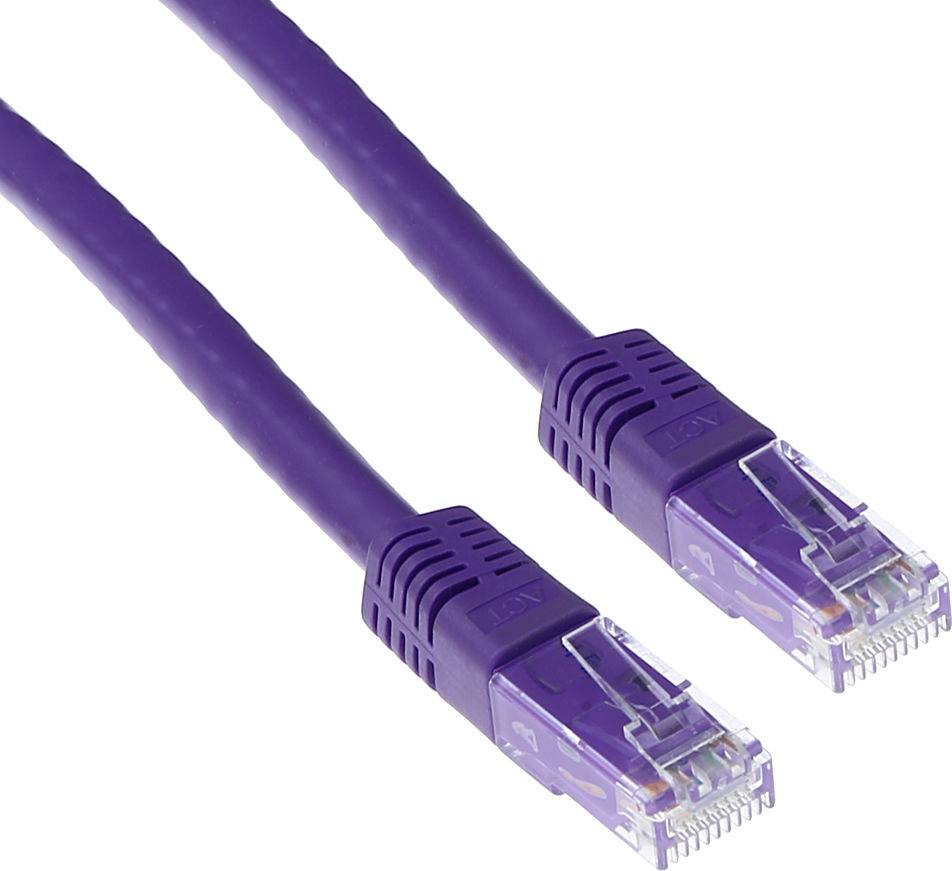 ACT Purple 1 Meter UUTP CAT6 Patchkabel RJ45 1m