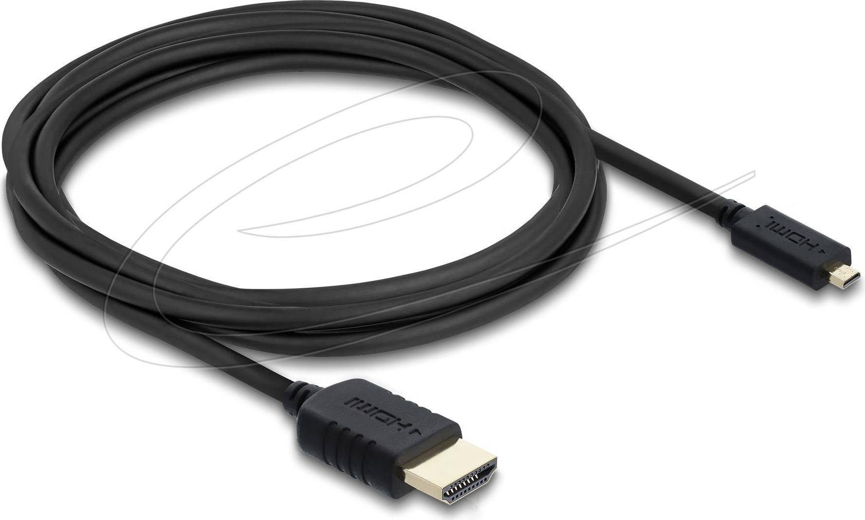 DeLock HDMI Kabel 3m Sort
