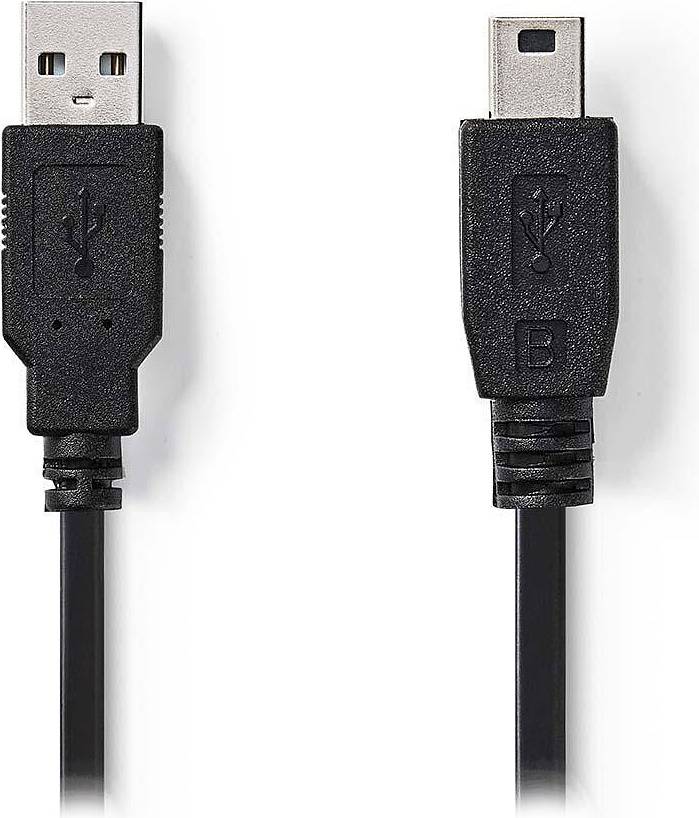 Mini usb kabel 5m Nedis USB 2.0 5 Pin Hane Rund Cable 5m