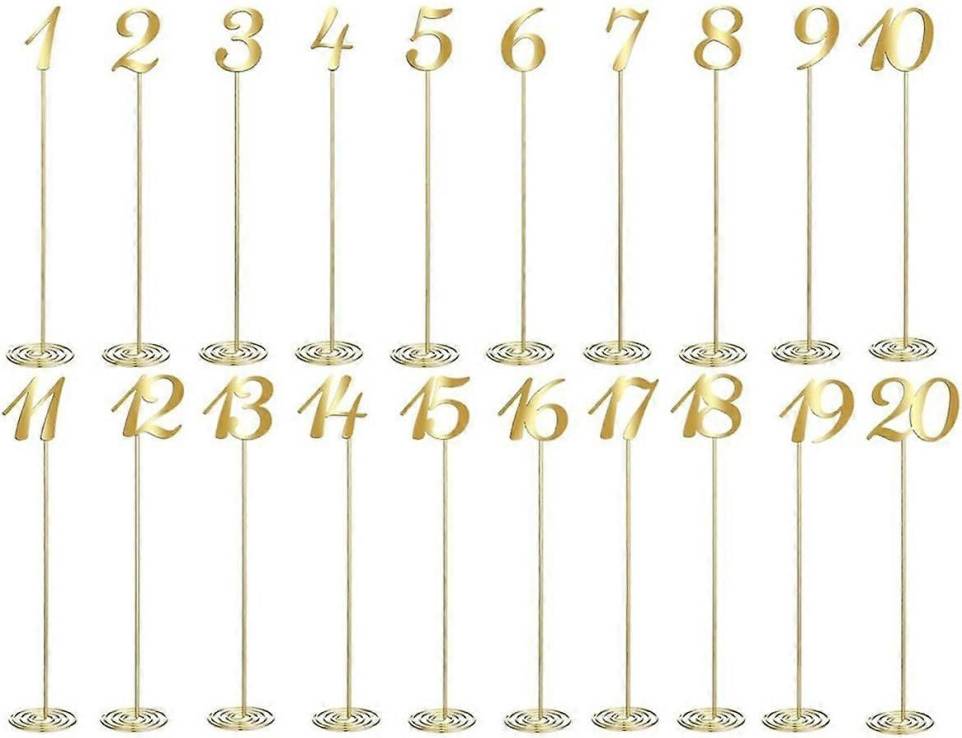 20 Pcs Metal Table Numbers 12 Inch