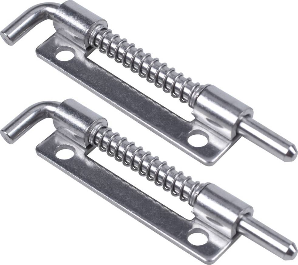 Typecat Hardware Spring Loaded Metal Security Bolt 3.5 Inch Long Silver Tone 2pcs
