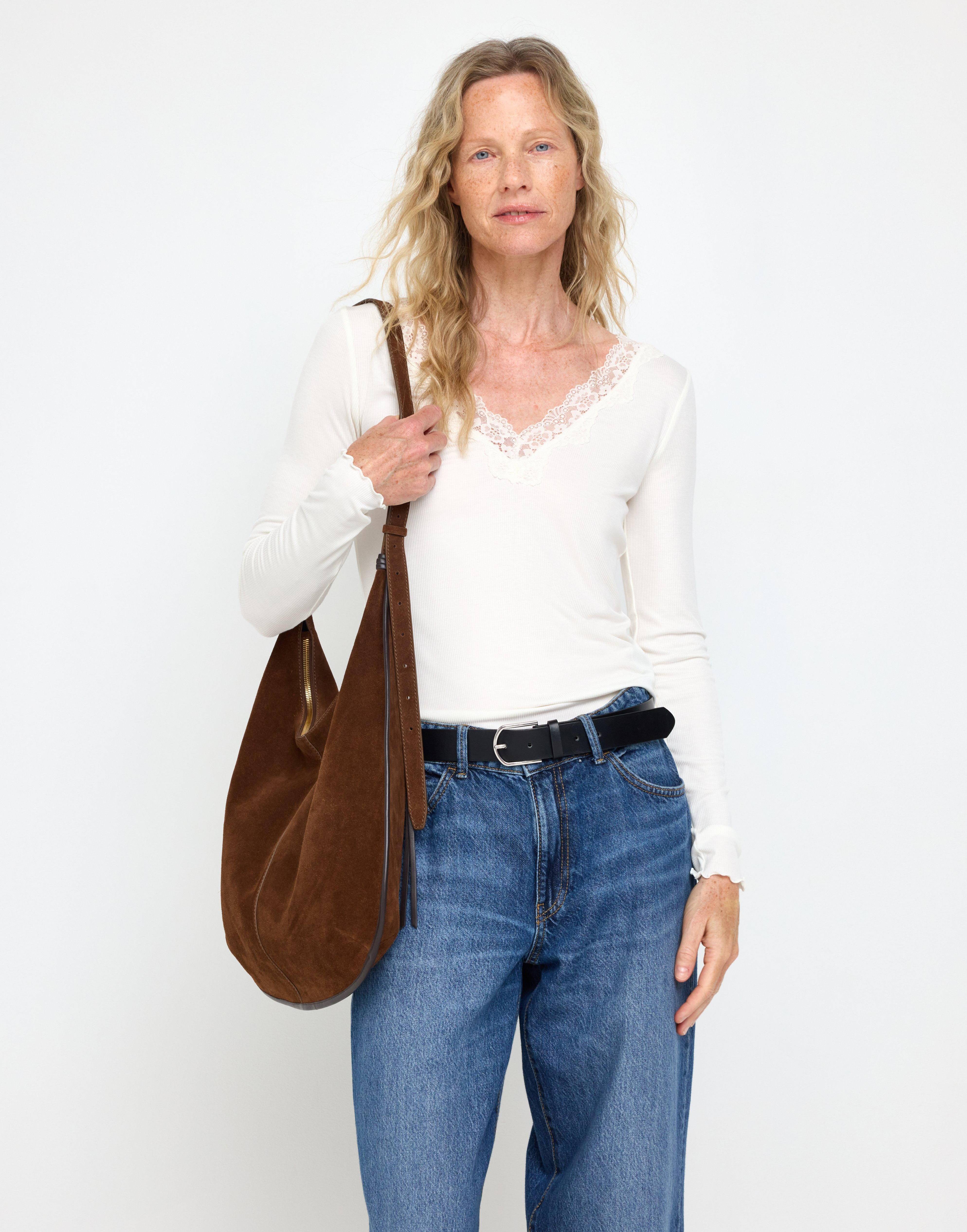 Lindex Ribbad Topp Med Spets