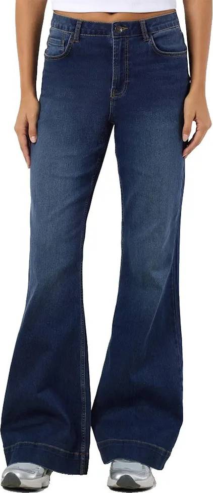 Rooxy High Rise Flares Mid Blue Denim