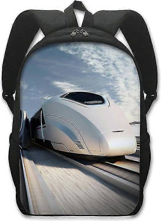 High-Speed Rail Train Print Backpack