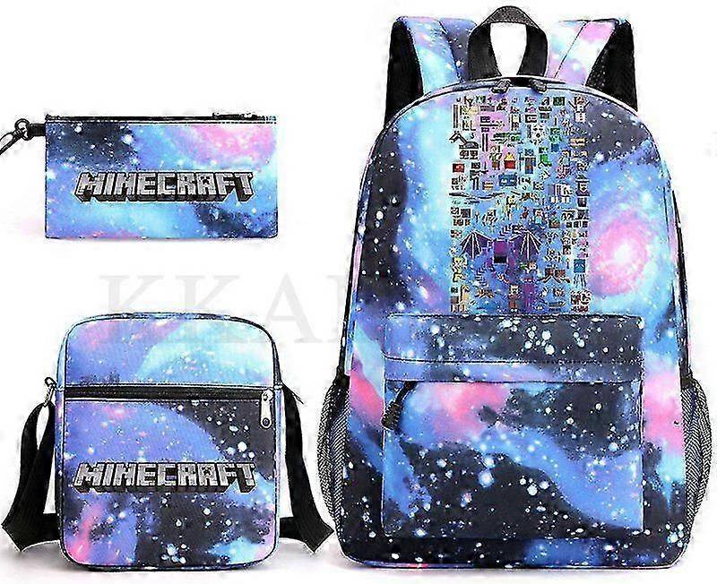 Minecraft 3-Piece Backpack Set - Multicolour