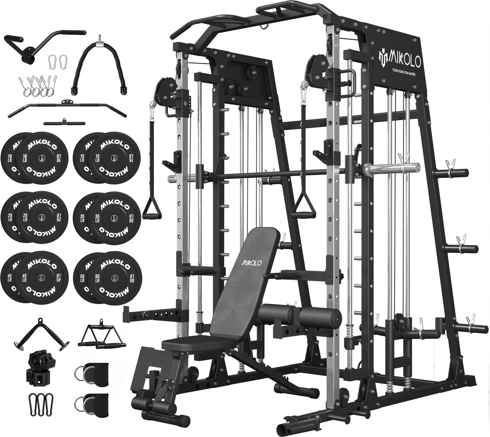 Power rack Mikolo Smith Machine Home Power Rack Cage