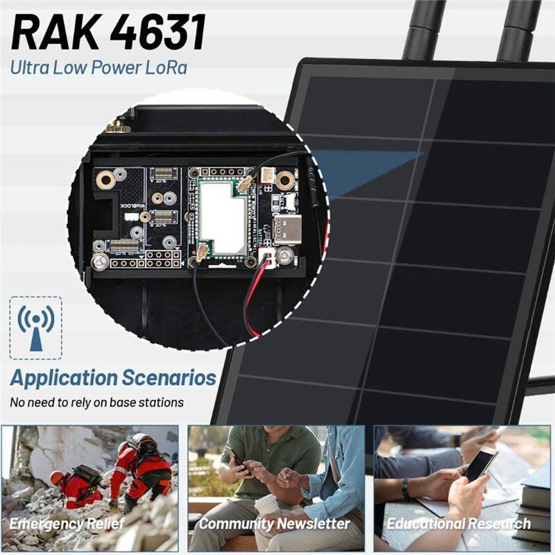 D5L Solar Node 5V Solar Panel RAK19007 RAK4631 WiSBlock Module