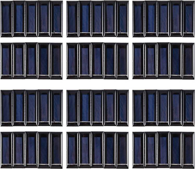 Typecat 60Pcs Solar Panel 0.5V 100MA Module