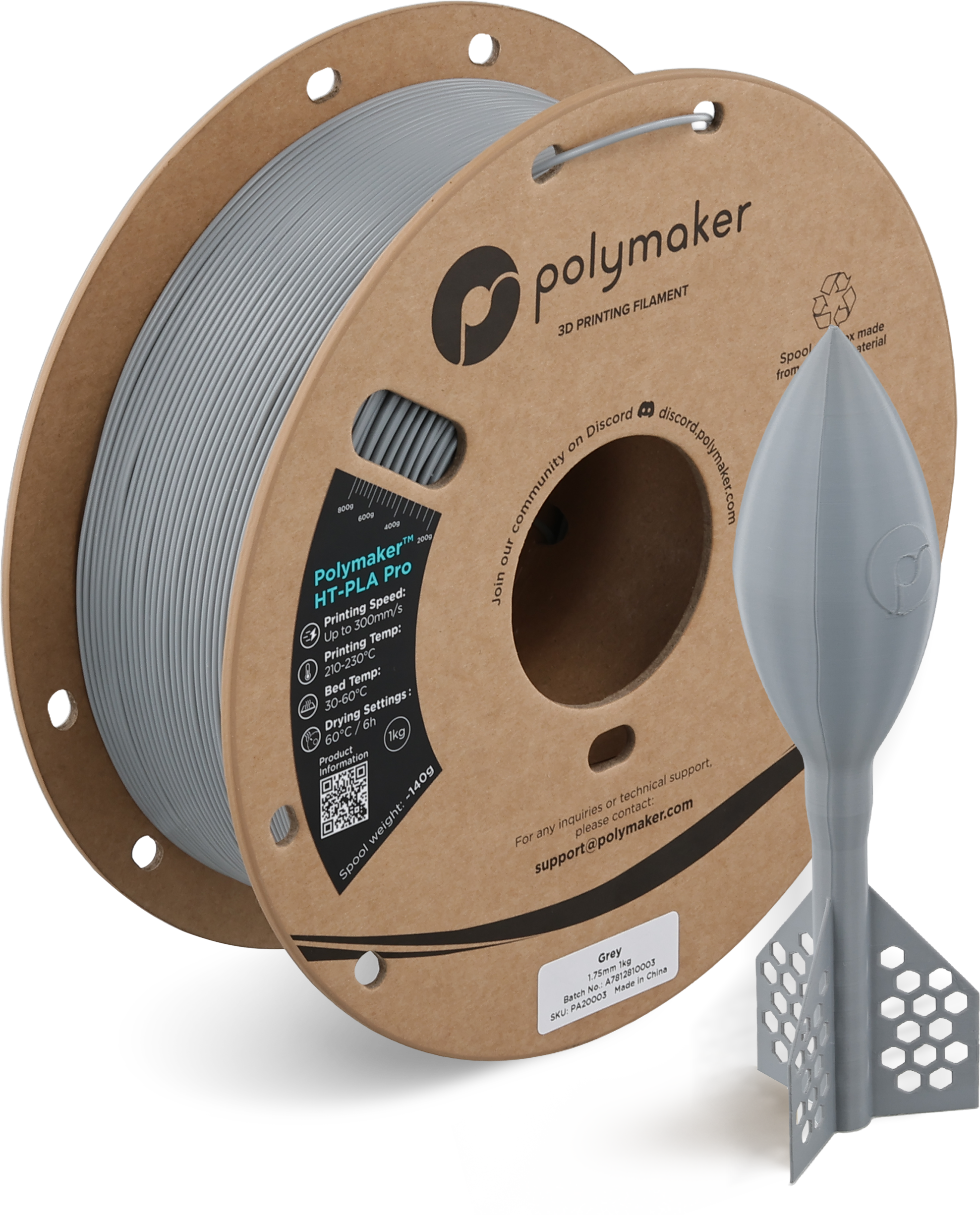 Polymaker HT-PLA Pro Grey 1.75 mm