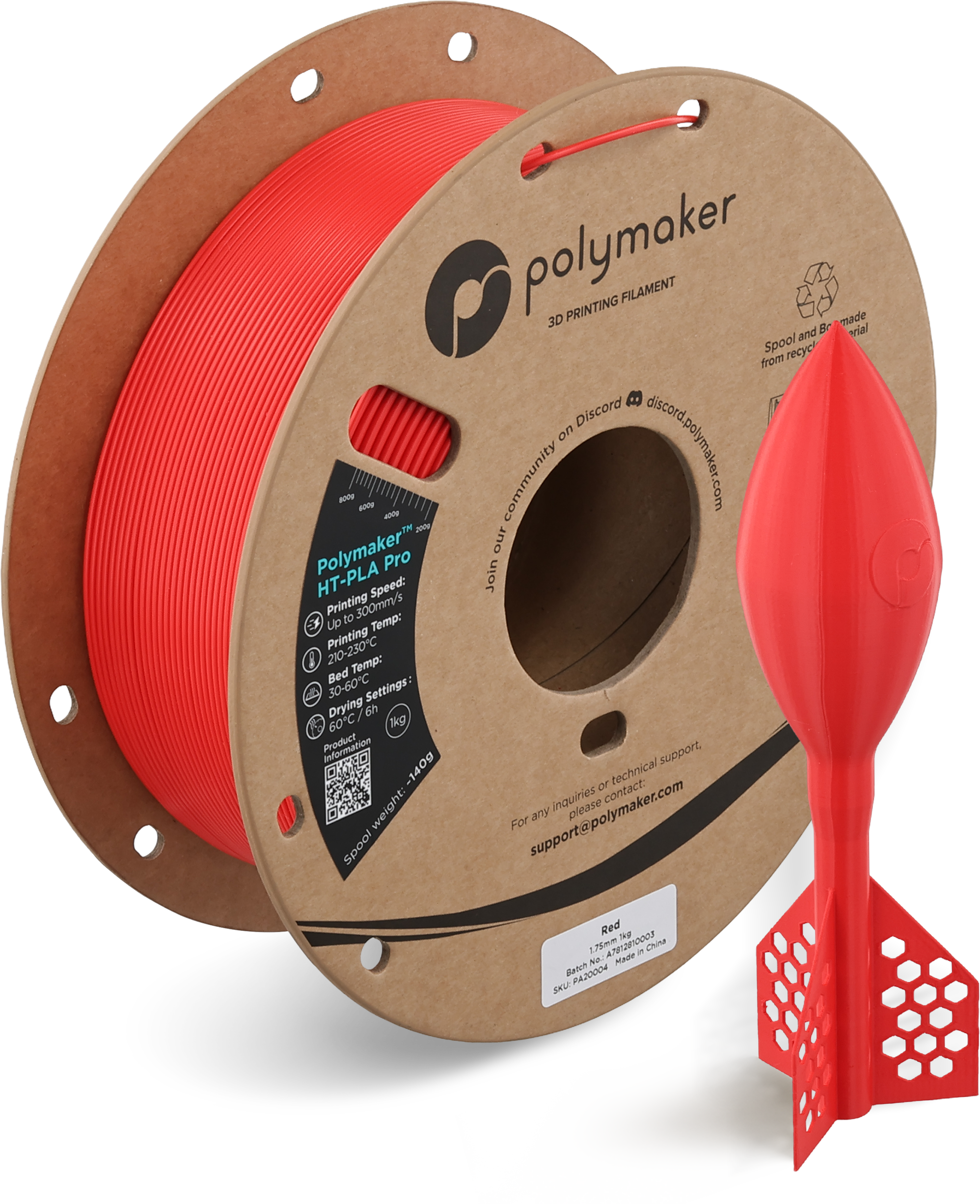 Polymaker HT-PLA Pro Red 1.75 mm