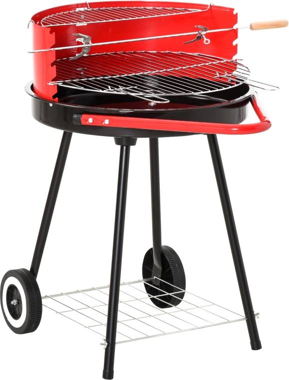 Tildasstore Kolgrill Rund Röd