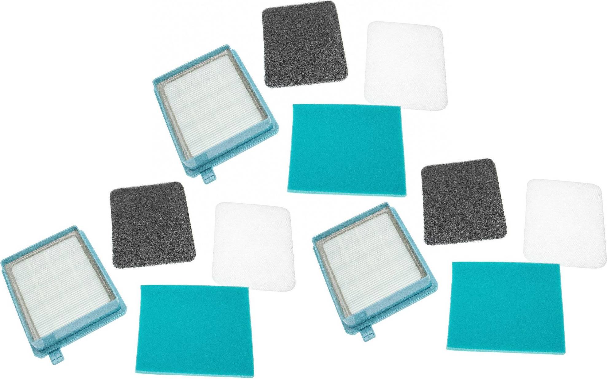 Hepa filter philips VHBW Filter Set Compatible Philips Powerpro Compact Vacuum Cleaner