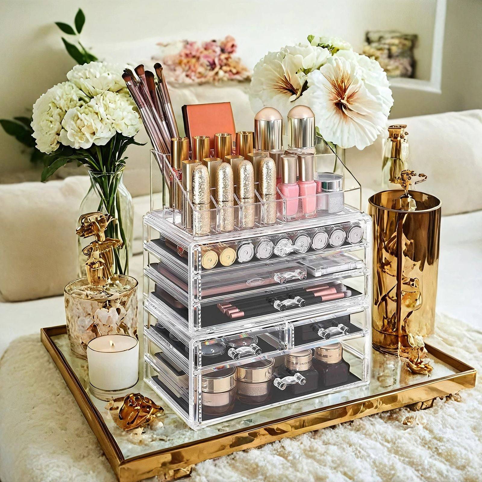 Songmics Stackable Makeup Organiser