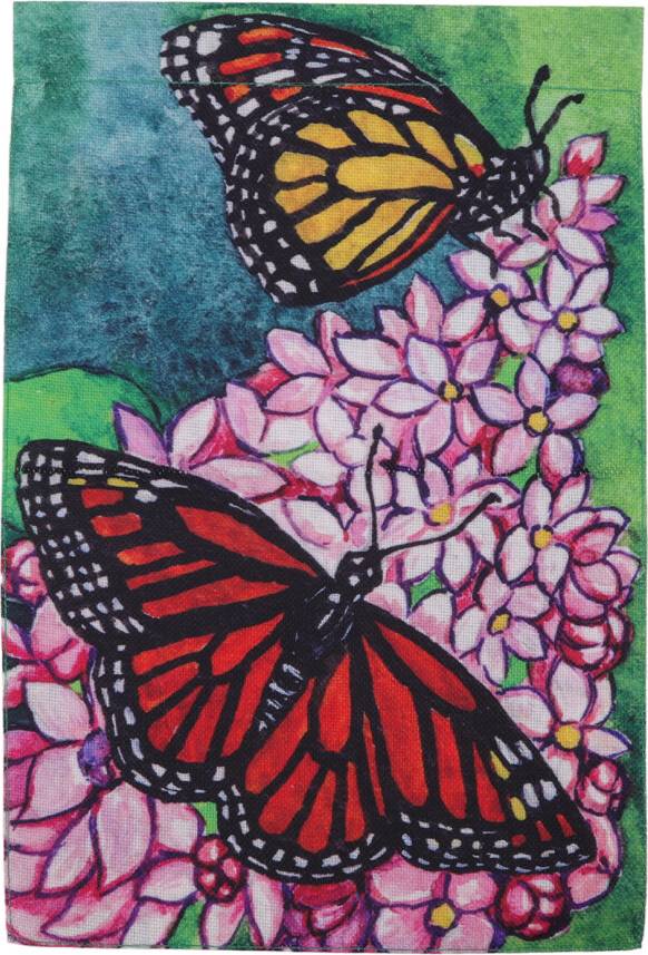 Weather Resistant Garden Flag With Butterfly Pattern