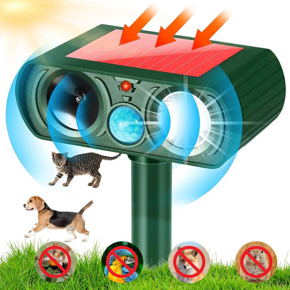 Solar Powered Deterrent Motion Sensor Repeller