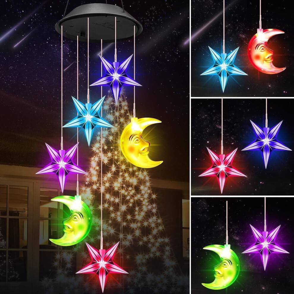 Solar Wind Chimes Waterproof Color Changing