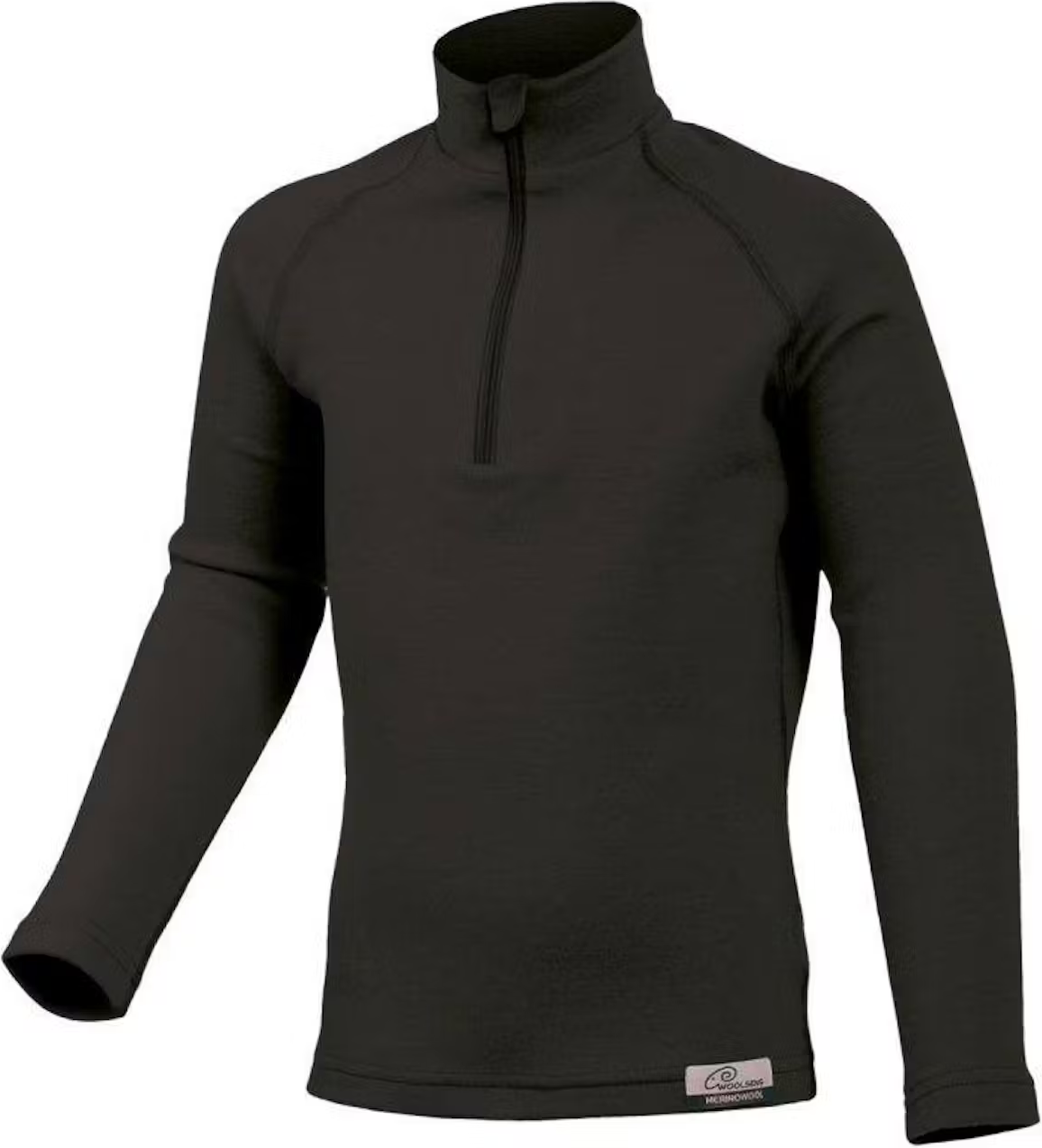 Mustikka Jr Zip Neck Base Mid Layer Top - Raspberry