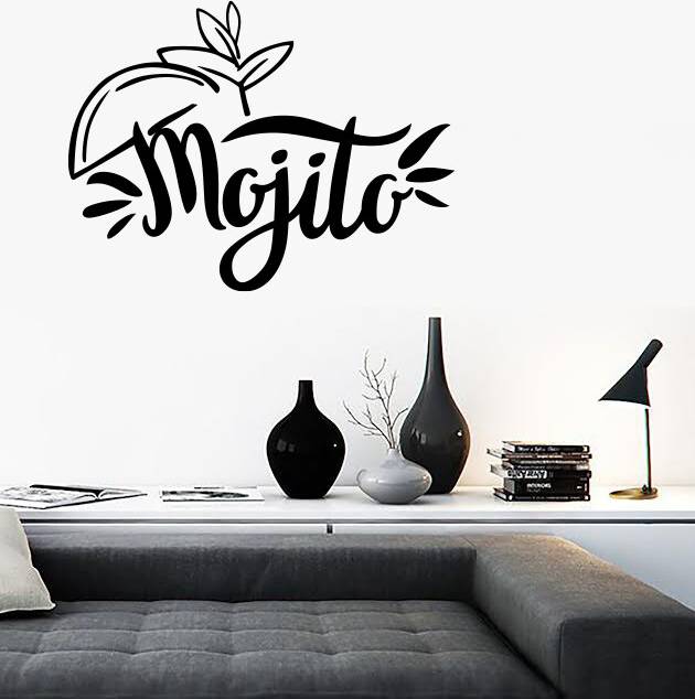 Wall Stickers Vinyl Decal Lettering Label Mojito Cocktail