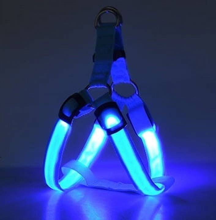 LED Dog Chest Harness Adjustable Reflective Night