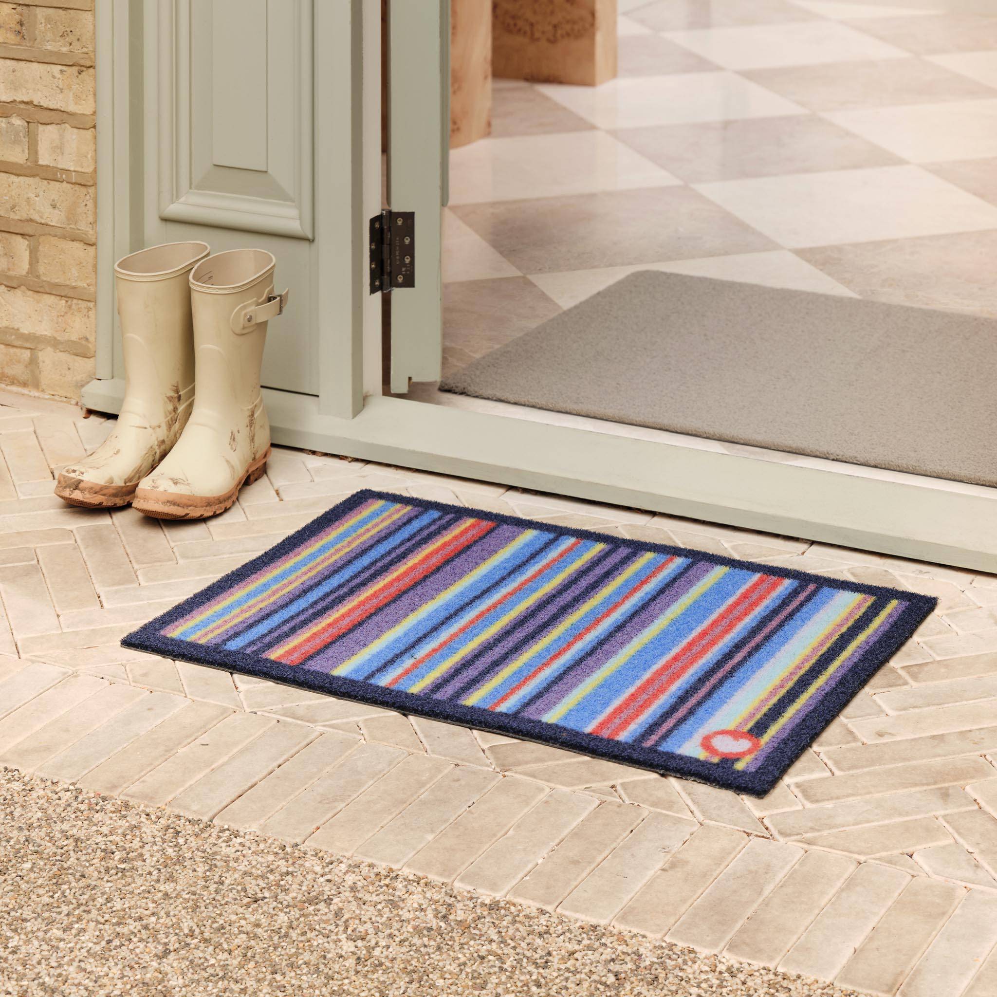 Hug Rug Stripe 85 Outdoor Doormat Red Gelb, Rot