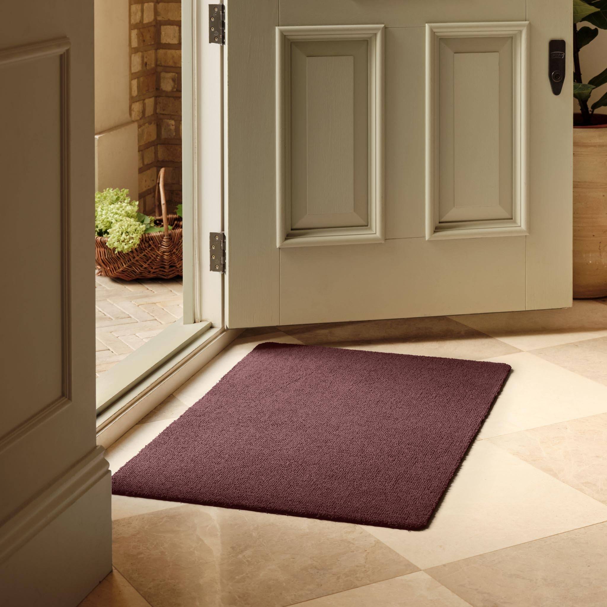 Hug Rug Sense Rose Washable Doormat Pink Mauve Rosa cm
