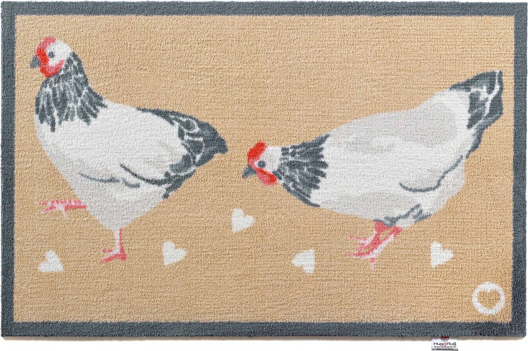 Hug Rug Chicken 1 Washable Doormat Beige