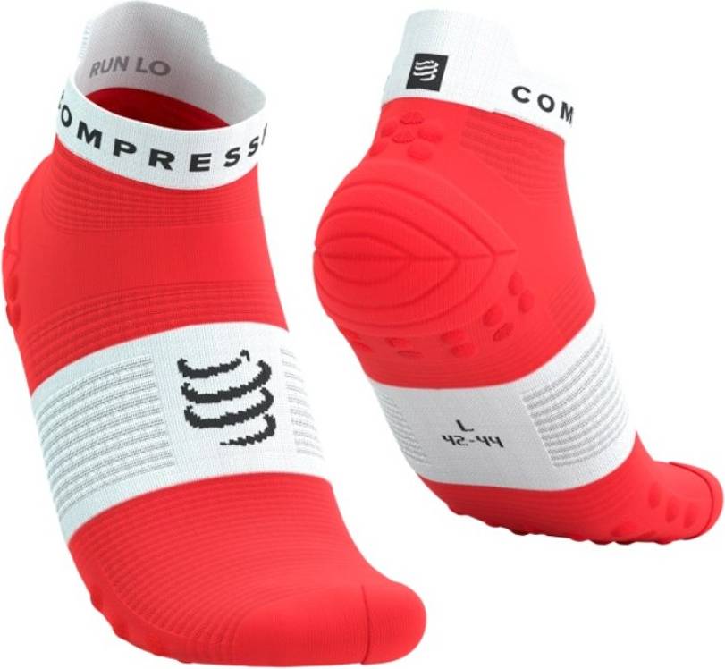 Compressport Pro Racing V4.0 Run Low Red White Socks